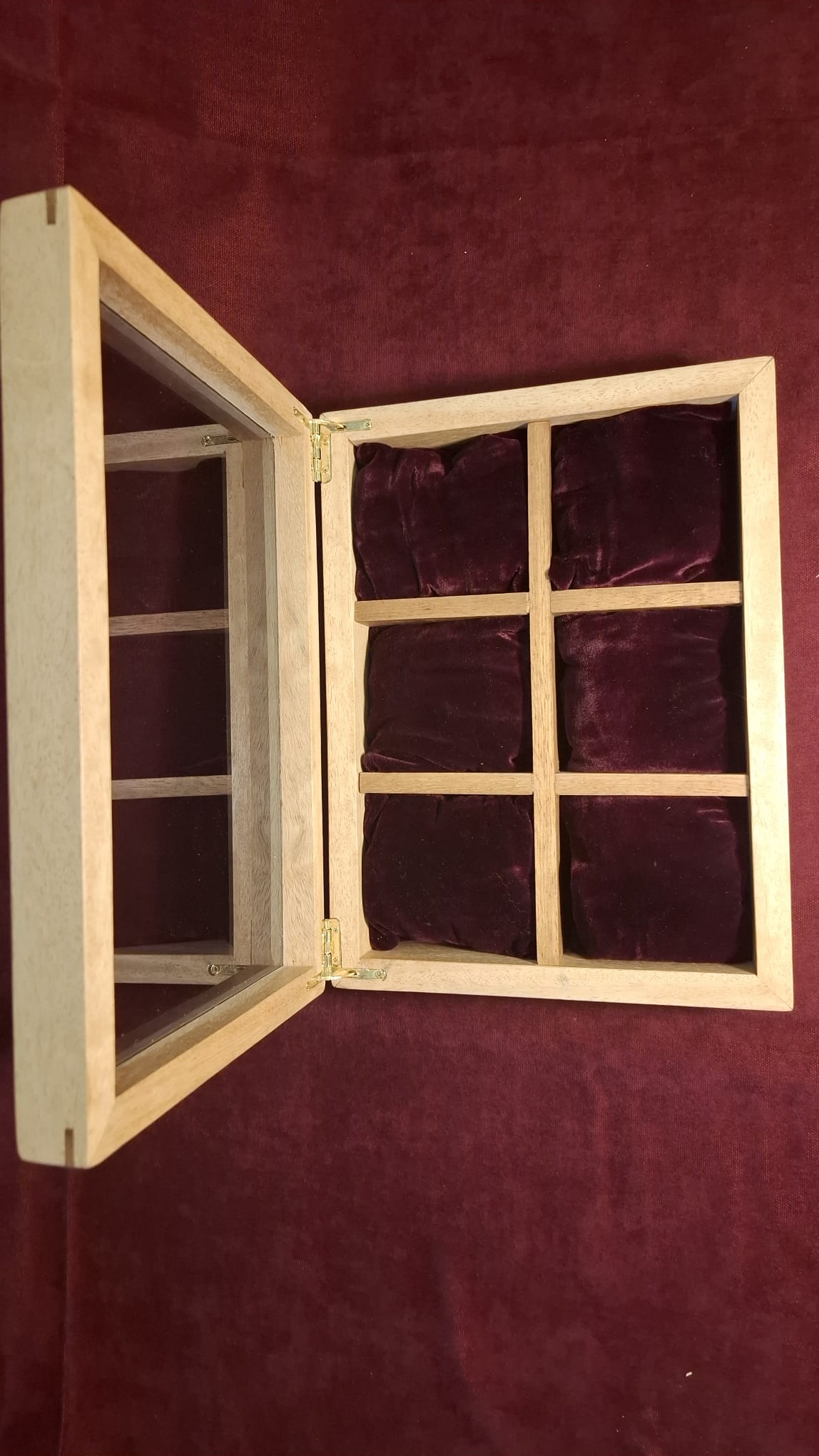 Cam  kapaklı altılı saat kutusu - Resim 1