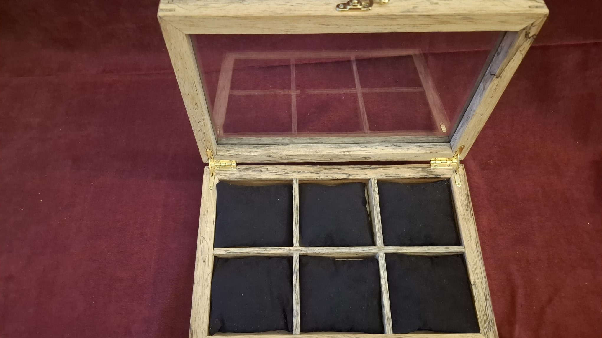 cam kapaklı 6lı saat kutusu - Resim 1